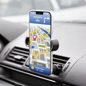   MNC 54996 Telefontartó - szellőzőrácsra rögzíthető - fekete