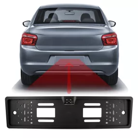   Carguard 55069C Rendszámtábla keretbe épített tolatókamera - 12V