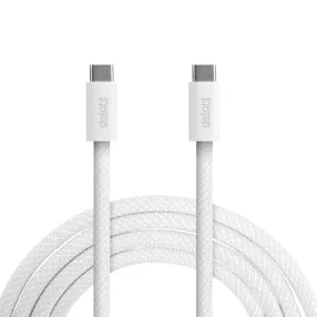   Delight 55555WH-1 Notebook töltőkábel - adatkábel - Type-C / Type-C - fehér - 1 m - 5 A - 240 W