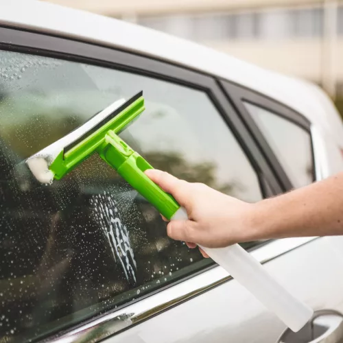 MNC 55687 Ablaktisztító szivacs - tartállyal és vízlehúzó gumival