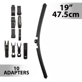  Carguard 55739N Ablaktörlő 19"/47,5 cm - 10 db adapterrel