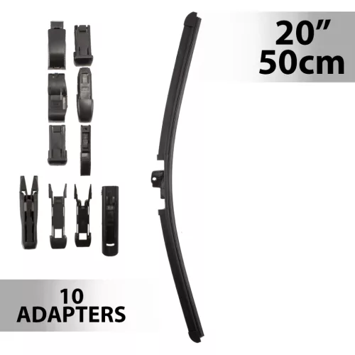 Carguard 55740N Ablaktörlő 20"/50 cm - 10 db adapterrel