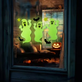   Family 56543B Halloween-i foszforeszkáló ablakdekor - szellem - 29 x 16 cm