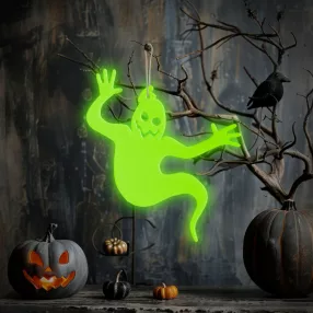   Family 56544B Halloween-i foszforeszkáló dekoráció - szellem - 15 x 12 cm