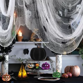   Family 56547B Halloween-i függöny - bézs, szövet - 180 x 75 cm