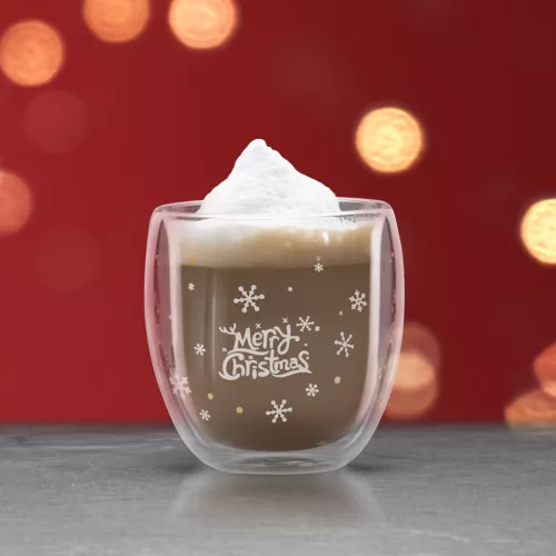Vog&Arths 57176E Karácsonyi duplafalú üveg pohár - 300 ml