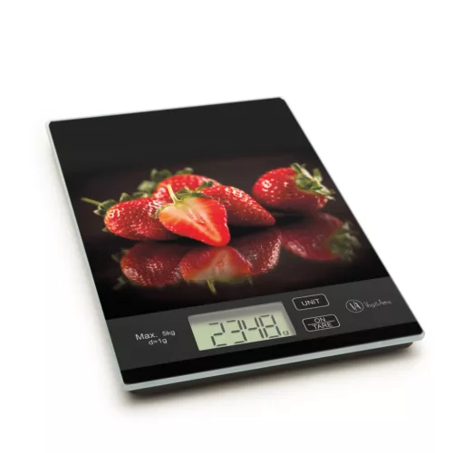 Vog&Arths 57267L Konyhai mérleg - eper, fekete, 5kg