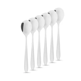   Family 57577 Rozsdamentes acél kávéskanál / desszertes kanál - 137 x 30 mm - 6 db / csomag