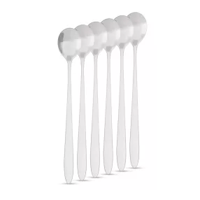   Family 57578 Rozsdamentes acél kávéskanál / latte macchiato kanál - 186 x 30 mm - 6 db / csomag