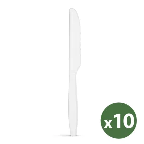   Többször használatos bioműanyag kés készlet - 10 db / csomag 57591A