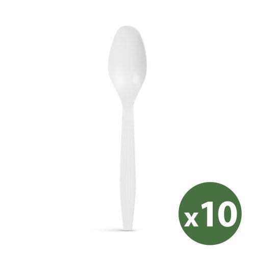 Többször használatos bioműanyag kanál készlet - 10 db / csomag 57591C