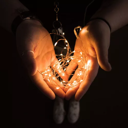 Family 58043B LED fényfüzér - 10 db melegfehér LED - 1 m - 2 x AA