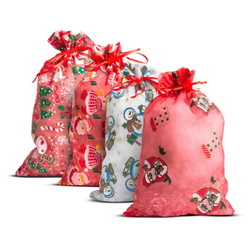 Family 58078B Organza ajándéktasak - 4 féle - 20 x 30 cm