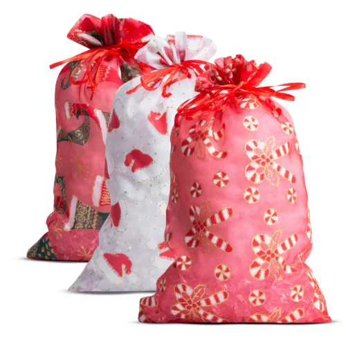 Family 58078C Organza ajándéktasak - 3 féle - 20 x 30 cm