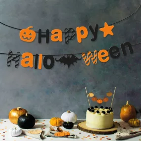   Family 58170 Halloween-i papír girland - "Happy Halloween" felirat - 3,5 m