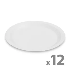   Family 58235A Papírtányér szett - fehér - 23 cm - 12 db / csomag
