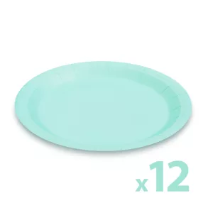   Family 58235B Papírtányér szett - kék - 23 cm - 12 db / csomag