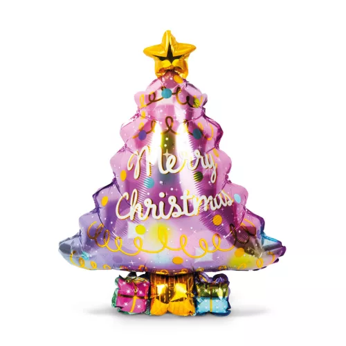 Family 58241H Karácsonyi lufi - alumínium fólia - fenyőfa - 58 x 83 cm
