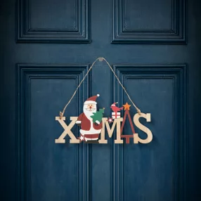   Family 58250A Karácsonyi dekor fából - mikulásos - akasztóval - 17 x 9 cm