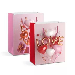   Family 58304 Ajándéktasak - papír - 265 x 127 x 330 mm - 2 féle / csomag - 12 db / csomag