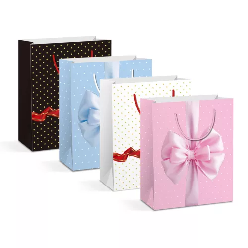 Family 58307 Ajándéktasak - papír - 265 x 127 x 330 mm - 4 féle / csomag - 12 db / csomag