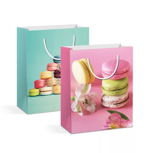 Family 58309 Ajándéktasak - papír - 178 x 102 x 228 mm - 2 féle / csomag - 12 db / csomag