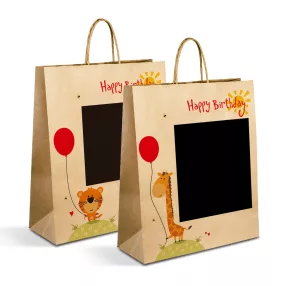   Family 58313 Ajándéktasak - papír, "Kraft" - 265 x 127 x 330 mm - 2 féle / csomag - 12 db / csomag