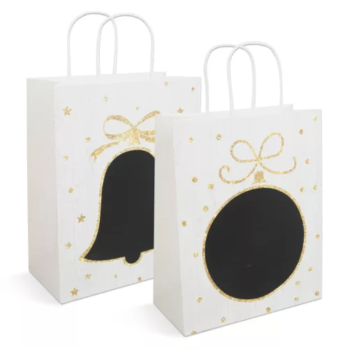 Family 58317 Ajándéktasak - papír, "Kraft" - 265 x 127 x 330 mm - 2 féle / csomag - 12 db / csomag