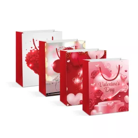   Family 58323 Ajándéktasak - 5 piros LED, papír - 178 x 102 x 228 mm - 4 féle / csomag - 12 db / csomag