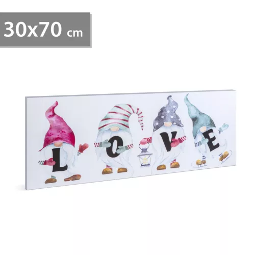 Family 58477 LED-es fali hangulatkép - "LOVE" -  2 x AA, 70 x 30 cm