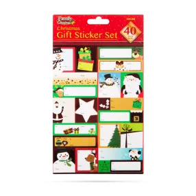   Family 58528B Karácsonyi ajándék matrica szett - 15,2 x 21,6 cm - 40 db / csomag