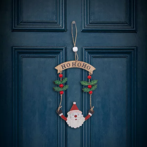 Family 58545A Karácsonyi dekoráció - Fa, mikulás - 13 x 17 cm