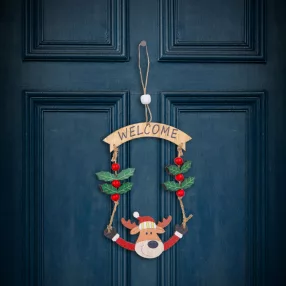   Family 58545C Karácsonyi dekoráció - Fa, rénszarvas - 13 x 17 cm