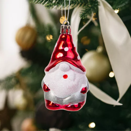 Family 58551 Karácsonyfa dísz - mikulás, glitteres - 85  x 50 mm