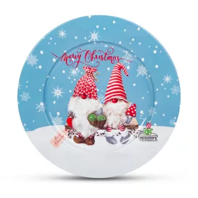 Family 58555A Karácsonyi tálca - fém  - manós - 33 cm