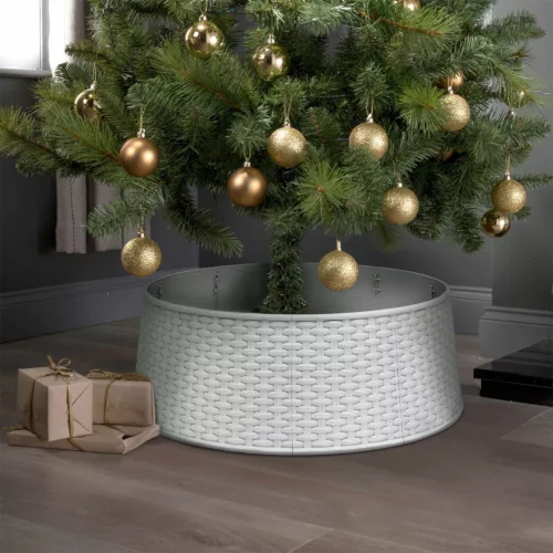 Family 58556A Karácsonyfatalp takaró - fehér, műanyag - 65 x 23 cm