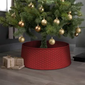   Family 58556C Karácsonyfatalp takaró - piros, műanyag - 65 x 23 cm