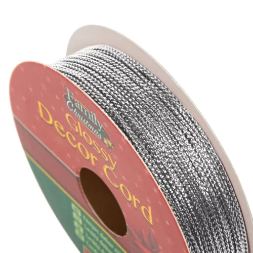 Family 58569B Fényes dekor zsinór - 10 m - ezüst