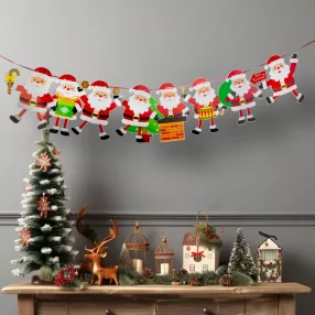   Family 58585B Karácsonyi papír girland - 8 db Mikulás - 3,5 m