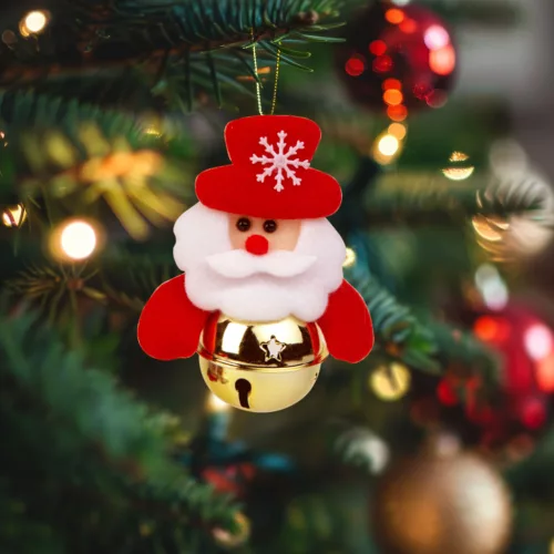 Family 58589A Karácsonyfadísz - Mikulás csengettyűvel - 11 x 10 cm