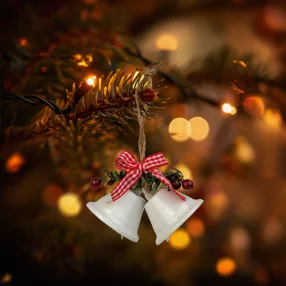 Family 58590A Karácsonyi dekor - harang - fehér színben