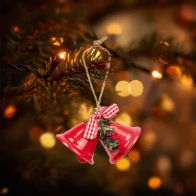 Family 58590C Karácsonyi dekor - harang - piros színben