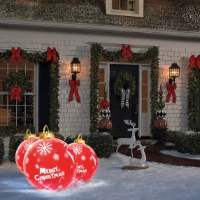   Family 58740E Felfújható RGB LED-es óriás karácsonyi gömb - 60 cm