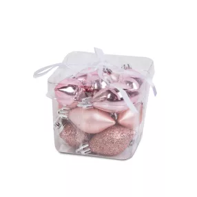   Family 58770 Karácsonyfadísz szett - rozéarany - 5 cm - 14 db / szett