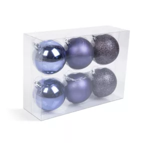 Family 58773D Karácsonyfadísz szett - lila - 6 db / szett