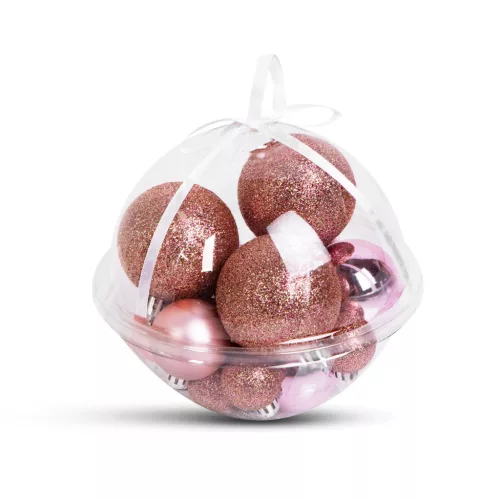 Family 58786 Karácsonyfadísz szett - gömbdísz - 3 - 6 cm - 16 db / szett