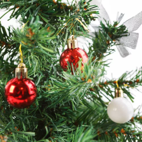 Family 58789 Karácsonyfadísz szett - piros / fehér - 3 cm - 15 db / szett