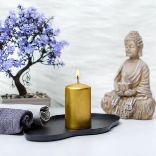 Vog&Arths 58807B Gyertya - arany, illatmentes - 130 g