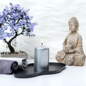 Vog&Arths 58807C Gyertya - ezüst, illatmentes - 130 g