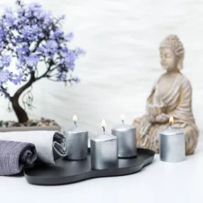   Vog&Arths 58813C Gyertya szett - ezüst, illatmentes - 4 x 45 g